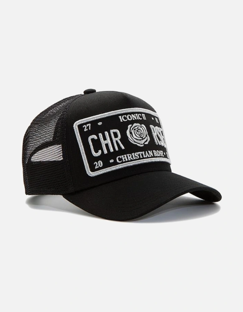 Iconic II Plate Trucker Cap - Black / Metallic Silver