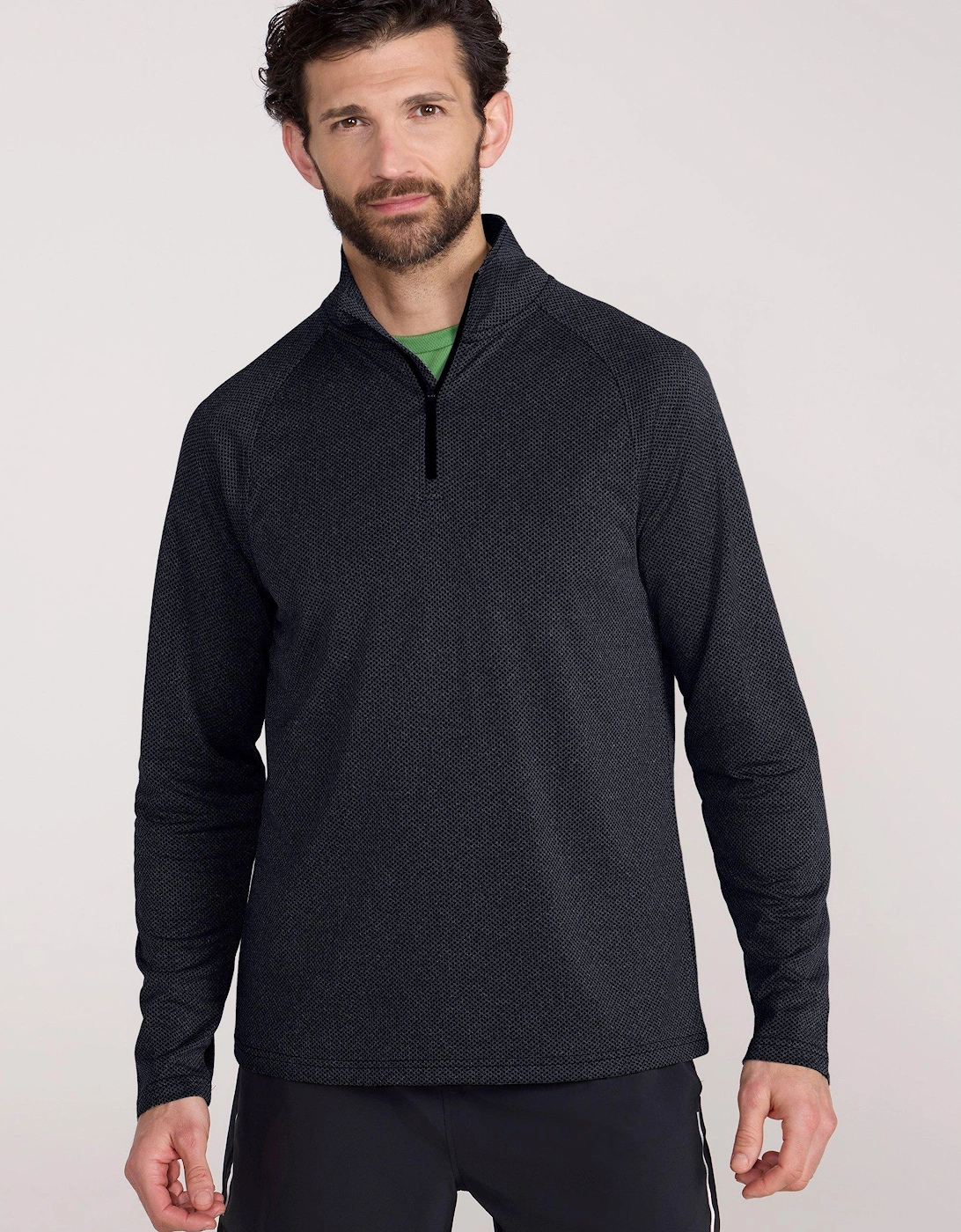 Mountain Warehouse Mens Spin Textured Half Zip Sweatshirt, 5 of 4