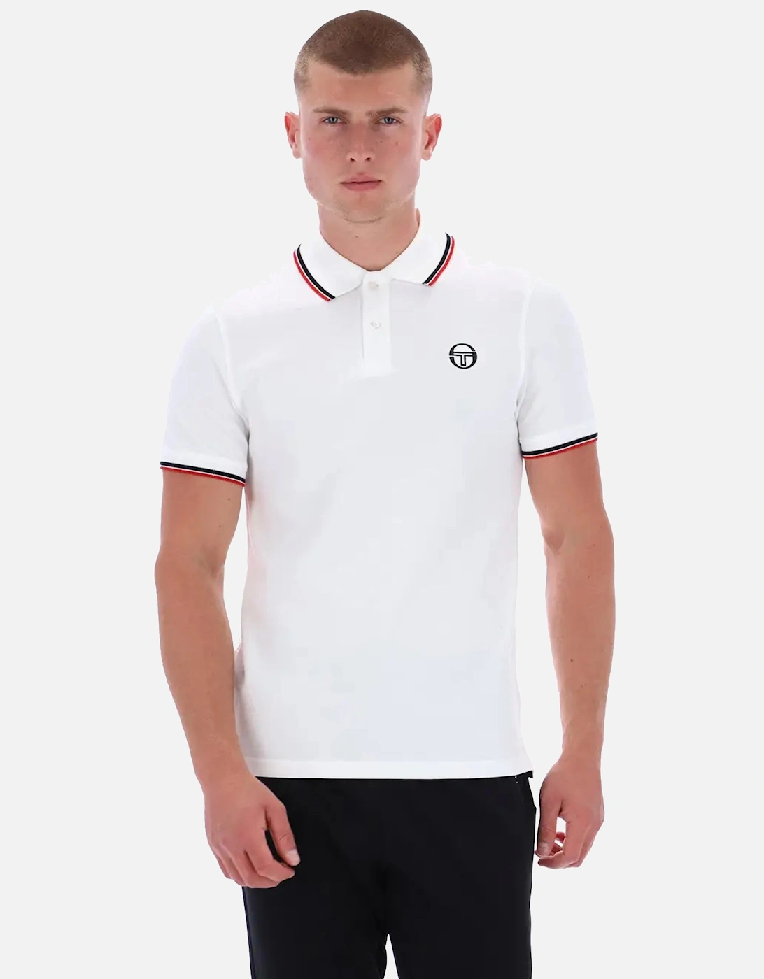 020 Twin Tipped Polo Shirt White/Black/Adrenaline Rush