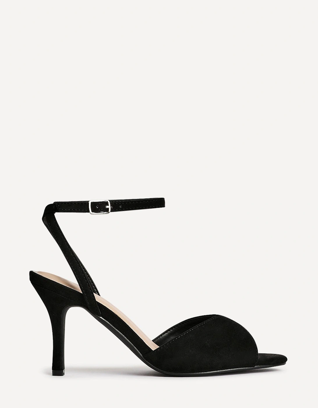 Parlour Black Faux Suede Peep Toe Stiletto Heel, 2 of 1