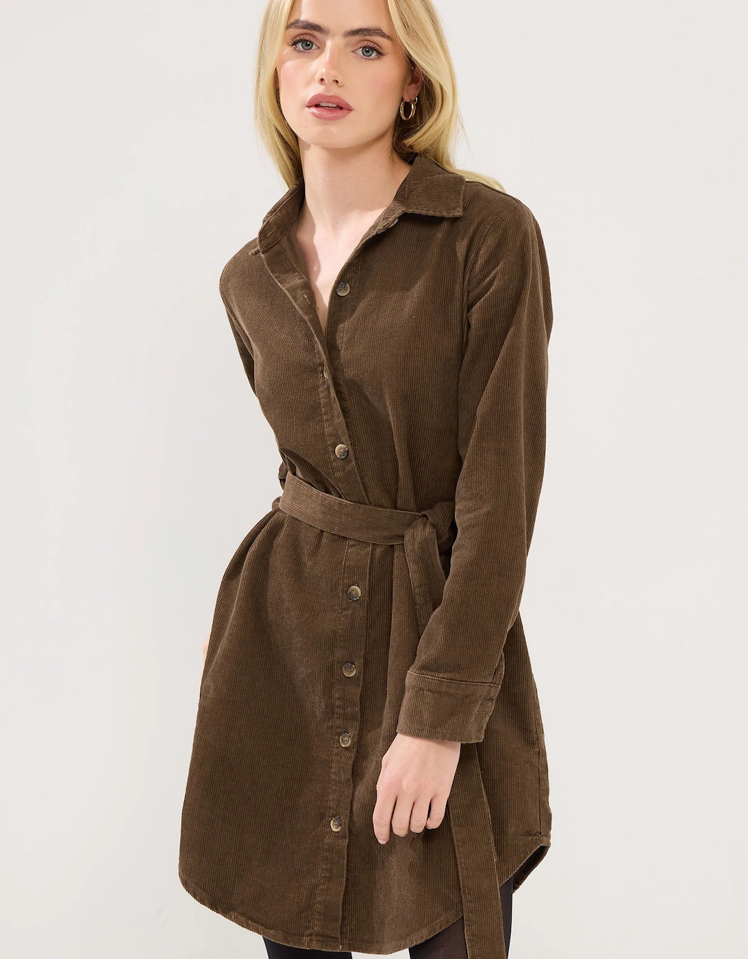 Petite Cord Belted Midi Dress, 2 of 1