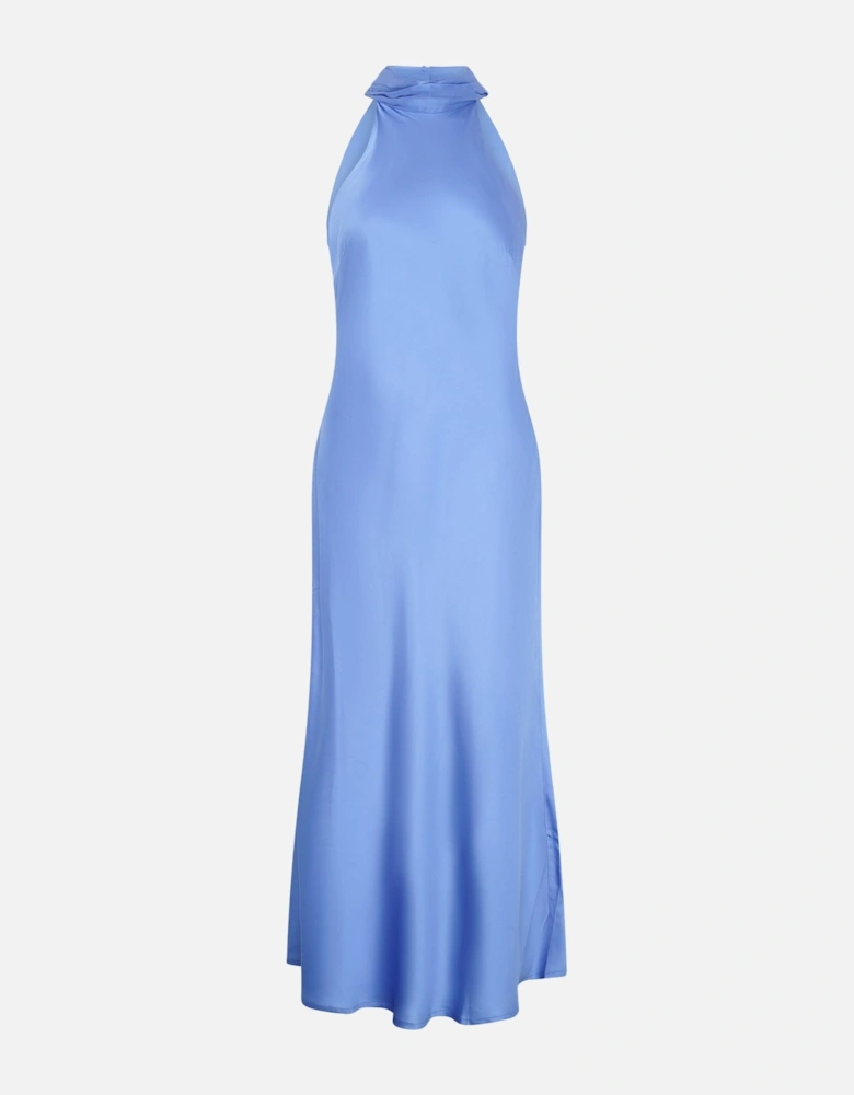 Seychelles Drape Back Detail Dress in Light Blue
