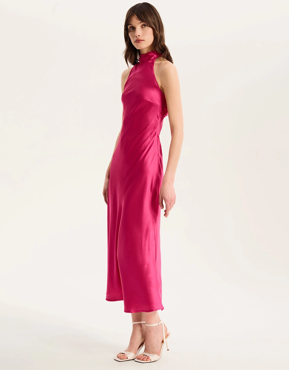 Seychelles Drape Back Detail Dress in Magenta