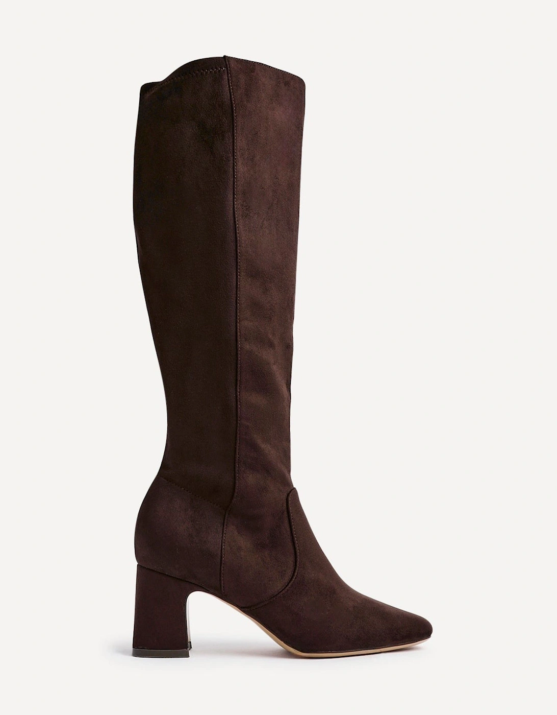 Slate Brown Faux Suede Knee High Boot, 2 of 1