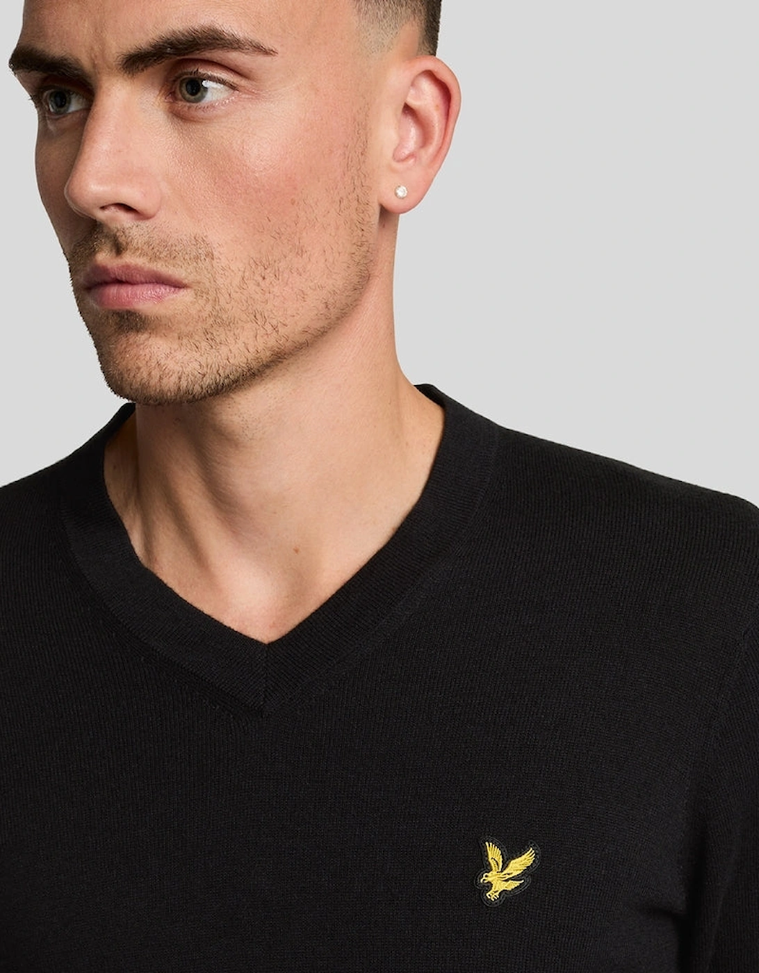 Cotton Merino V Neck Jumper