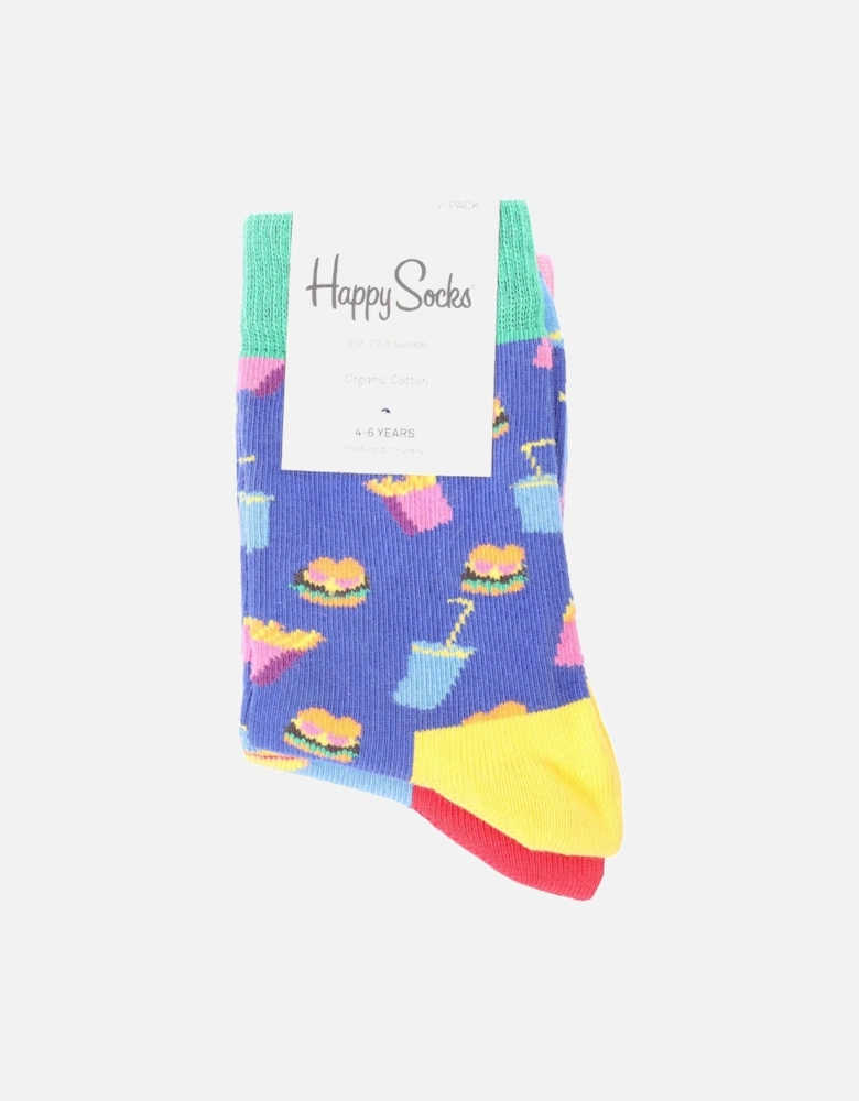 Infants 2 Pack of Hamburger Socks