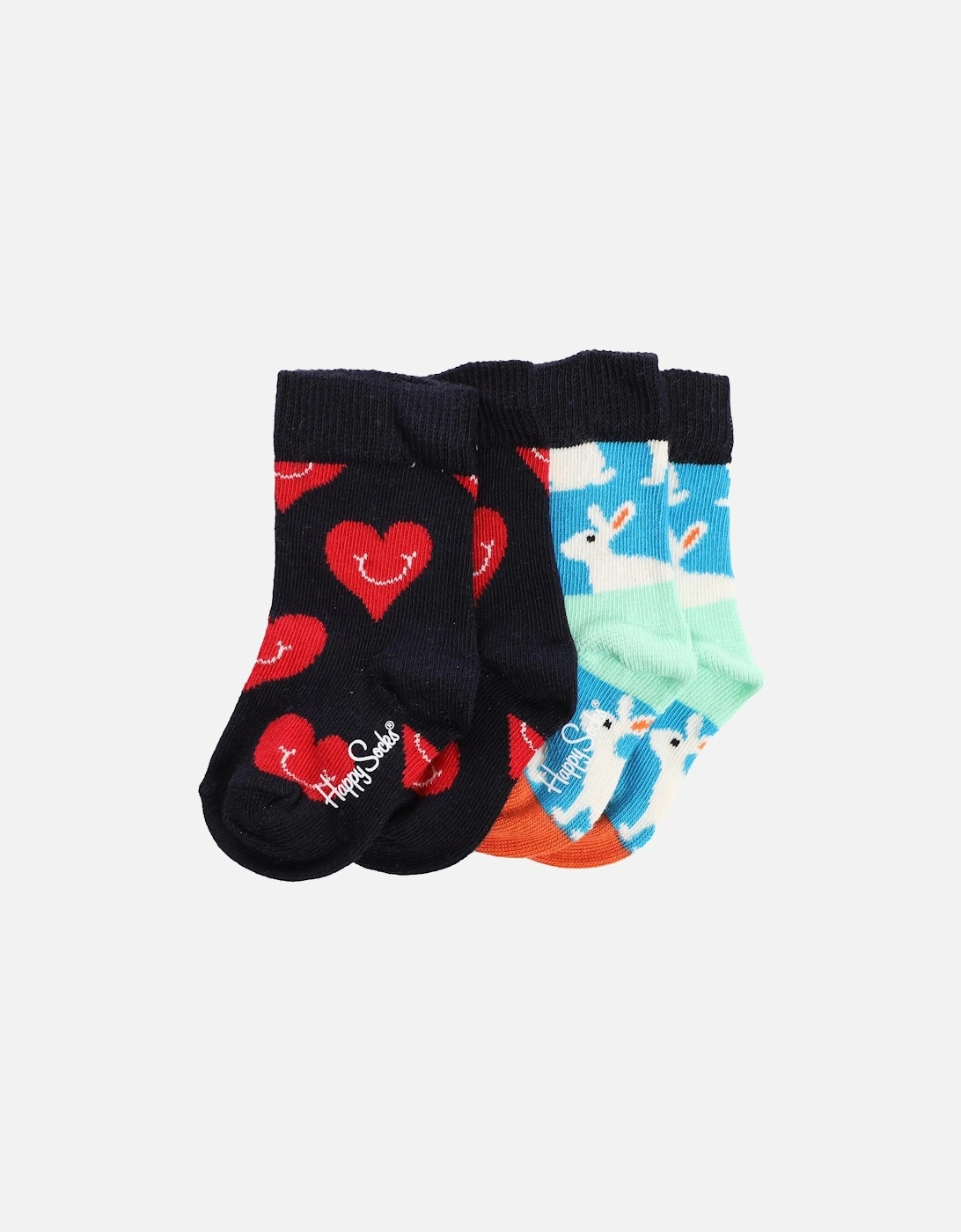 Infants 2 Pack of Smiling Heart Socks