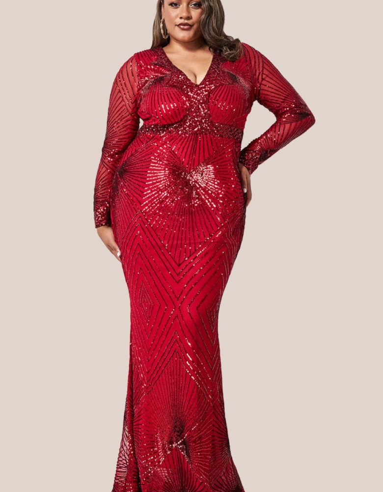 Starburst Sequin Maxi Dress