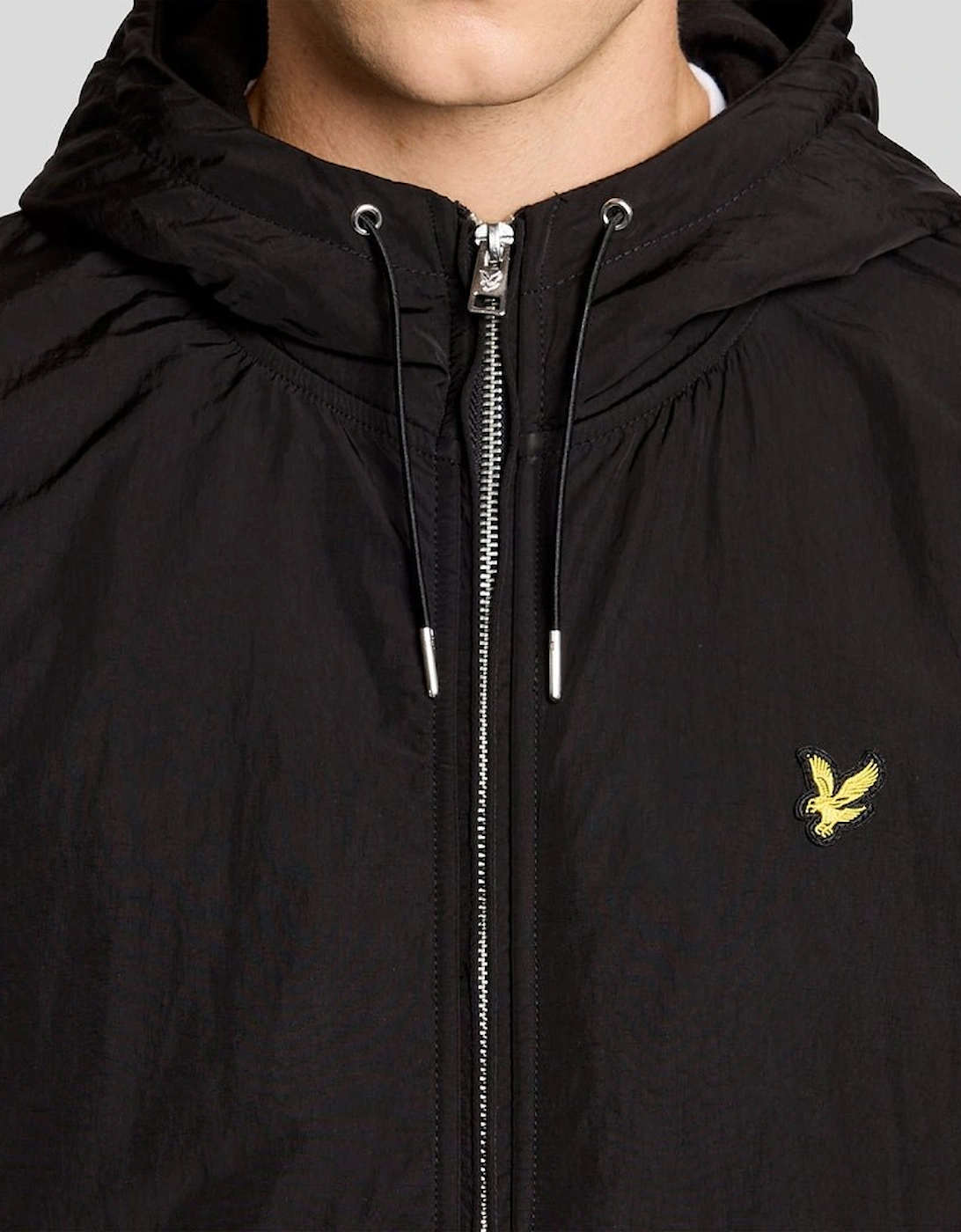 Half Raglan Sleeve Panneled Hoodie