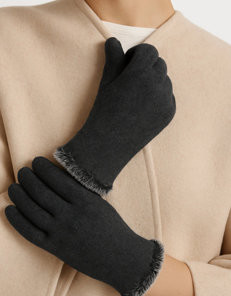 Isotoner THERMAL SMARTOUCH CUFFED Womens Gloves Black