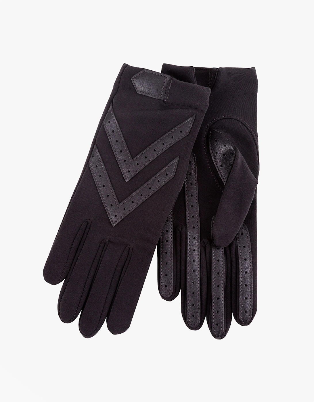 Isotoner ORIGINAL STRETCH GLOVE WITH SMARTOUCH Womens Gloves Black, 2 of 1