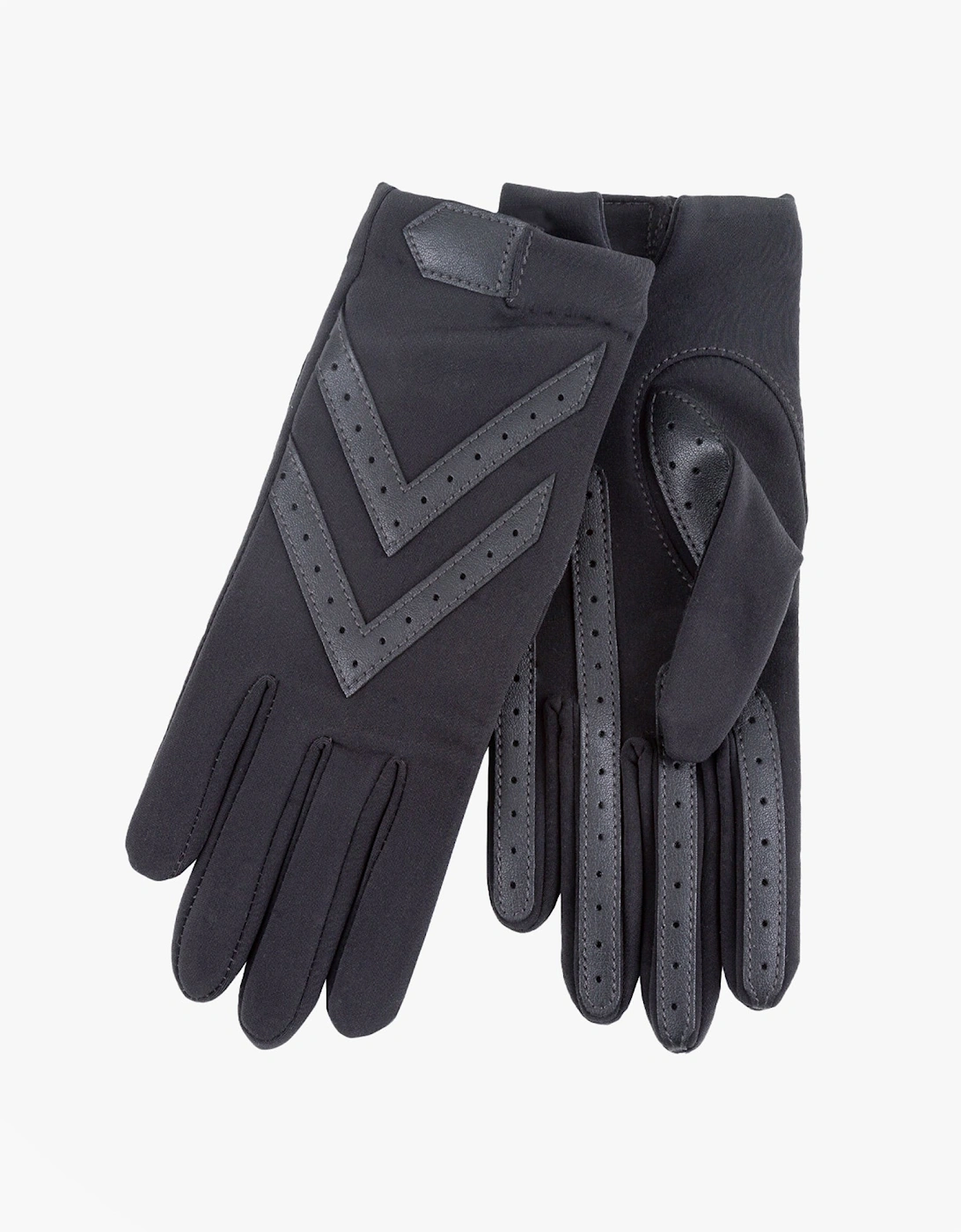 Isotoner ORIGINAL STRETCH GLOVE WITH SMARTOUCH Womens Gloves Charcoal, 2 of 1