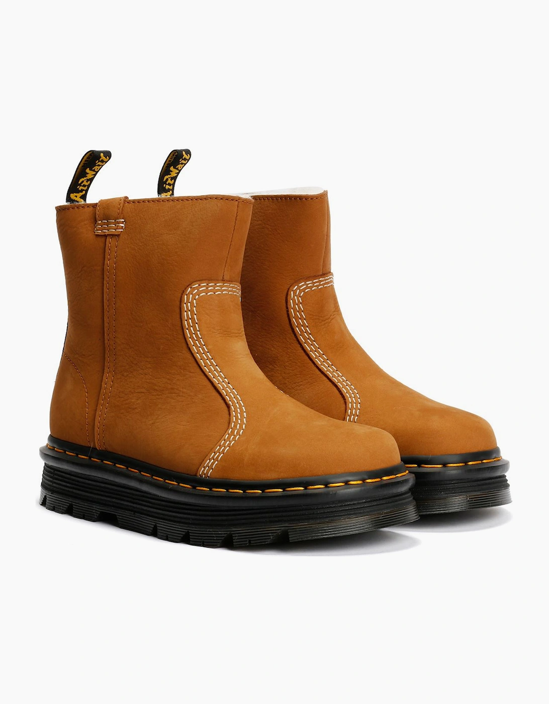 Women's Dr. Martens Zebzag Rigger Milled Nubuck Women's Desert Brown Boots - Size: 6.5