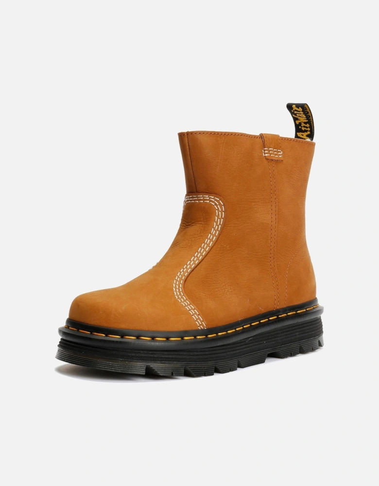 Dr. Martens Zebzag Rigger Milled Nubuck Women's Desert Brown Boots