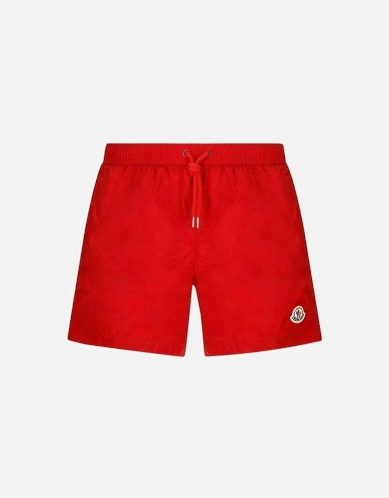 Moncler. Logo Swim Shorts Red