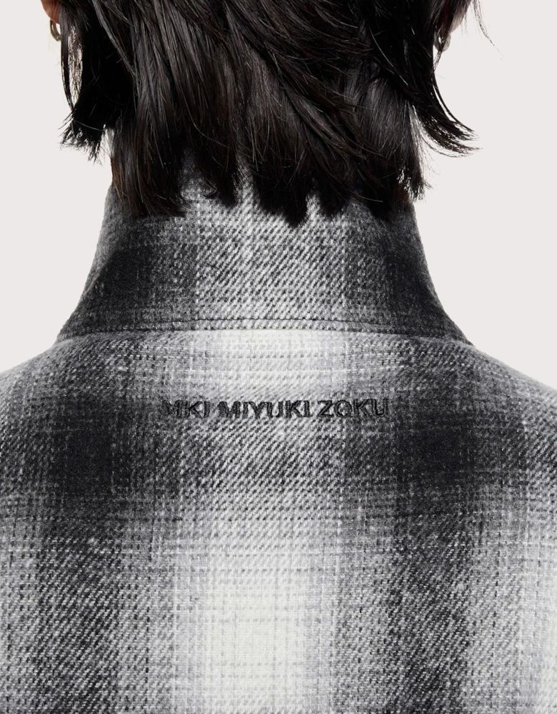 Wool Check Track Jacket