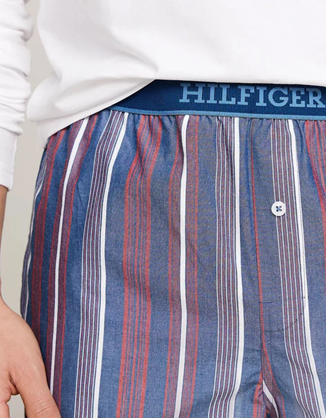 MONOTYPE Mens Pyjama Set White/Monotype Stripes Indigo