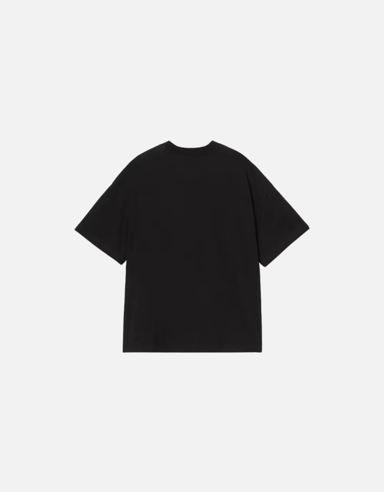 S/S Deconstructed Label T-Shirt - Black