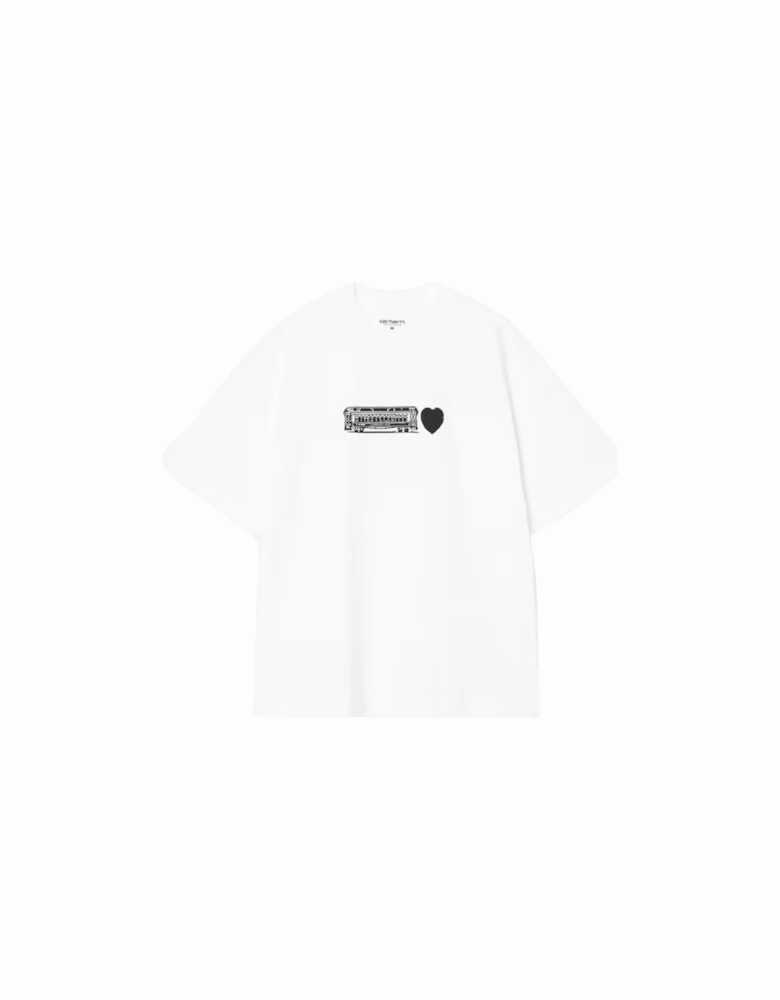 S/S Deconstructed Label T-Shirt - White
