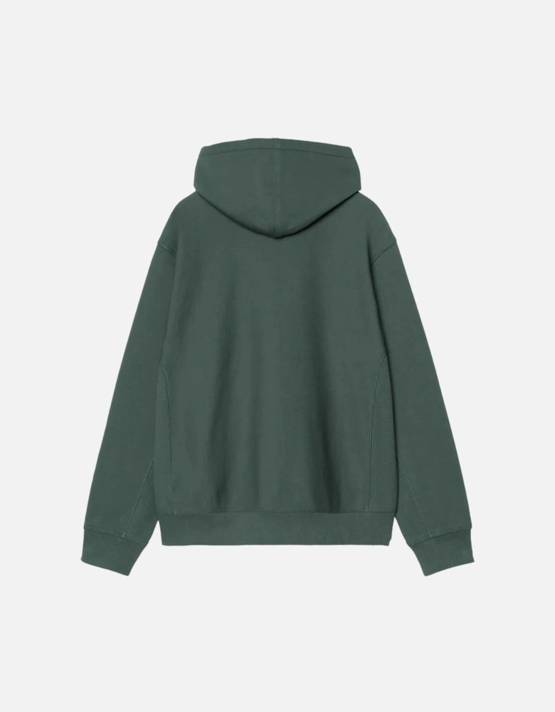 Hooded American Script Sweatshirt - Kale Green
