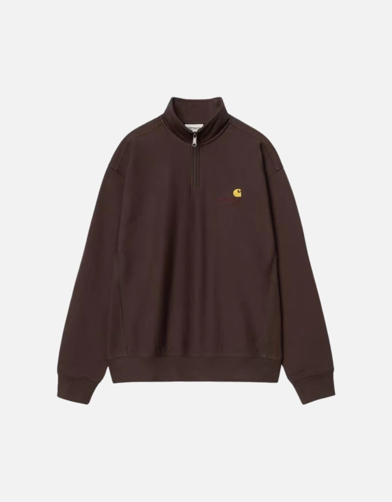 Half Zip American Script Sweat - Palisander