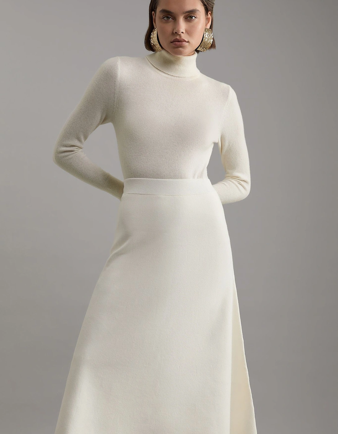 Viscose Blend Milano Knit Full Midi Skirt, 2 of 1