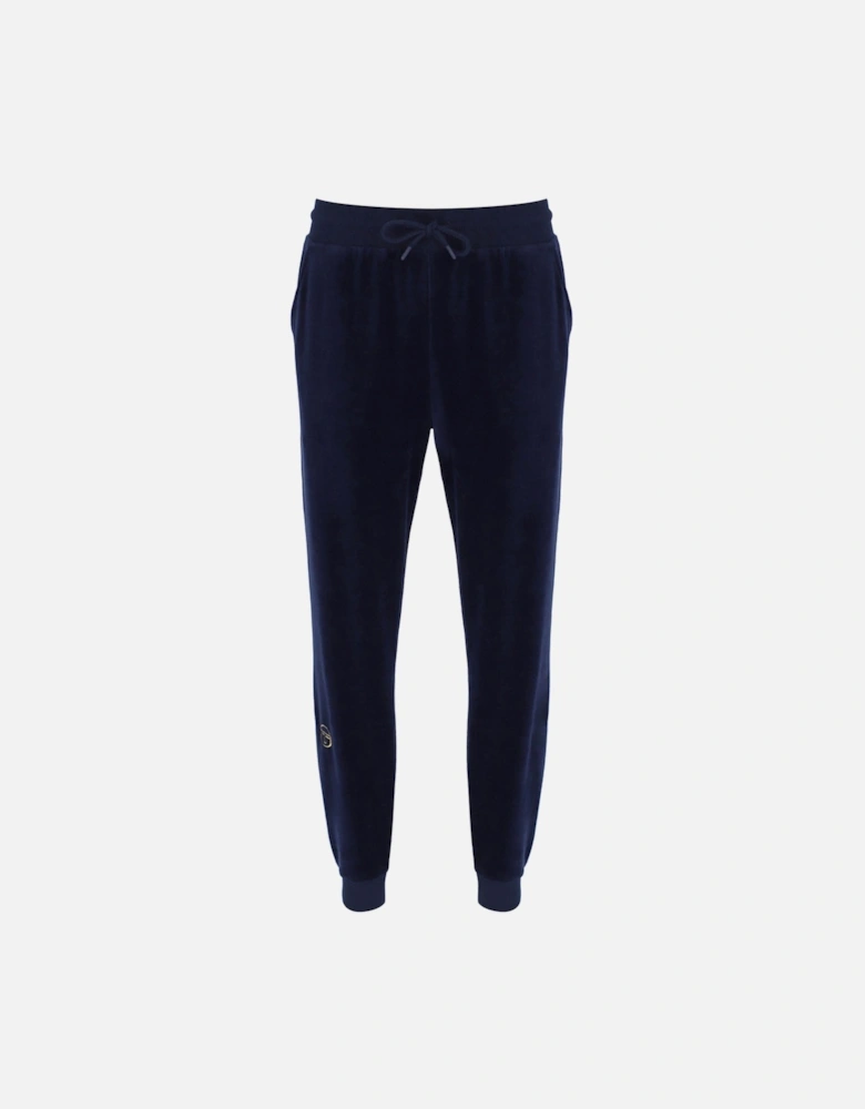Court Velour Track Pant Joggers Maritime Blue/Gardenia