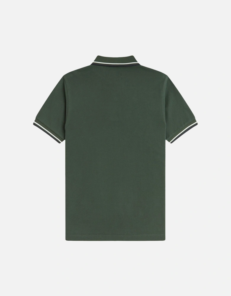 Twin Tipped Polo Shirt Court Green/Snow White/Navy