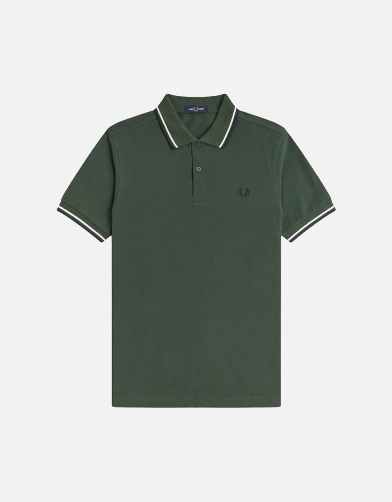 Twin Tipped Polo Shirt Court Green/Snow White/Navy