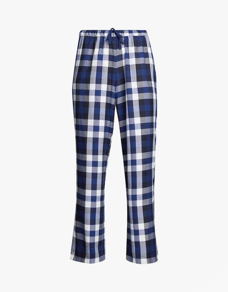 ORIGINAL Womens Flannel Pants Heritage Check Midi Blue Ink