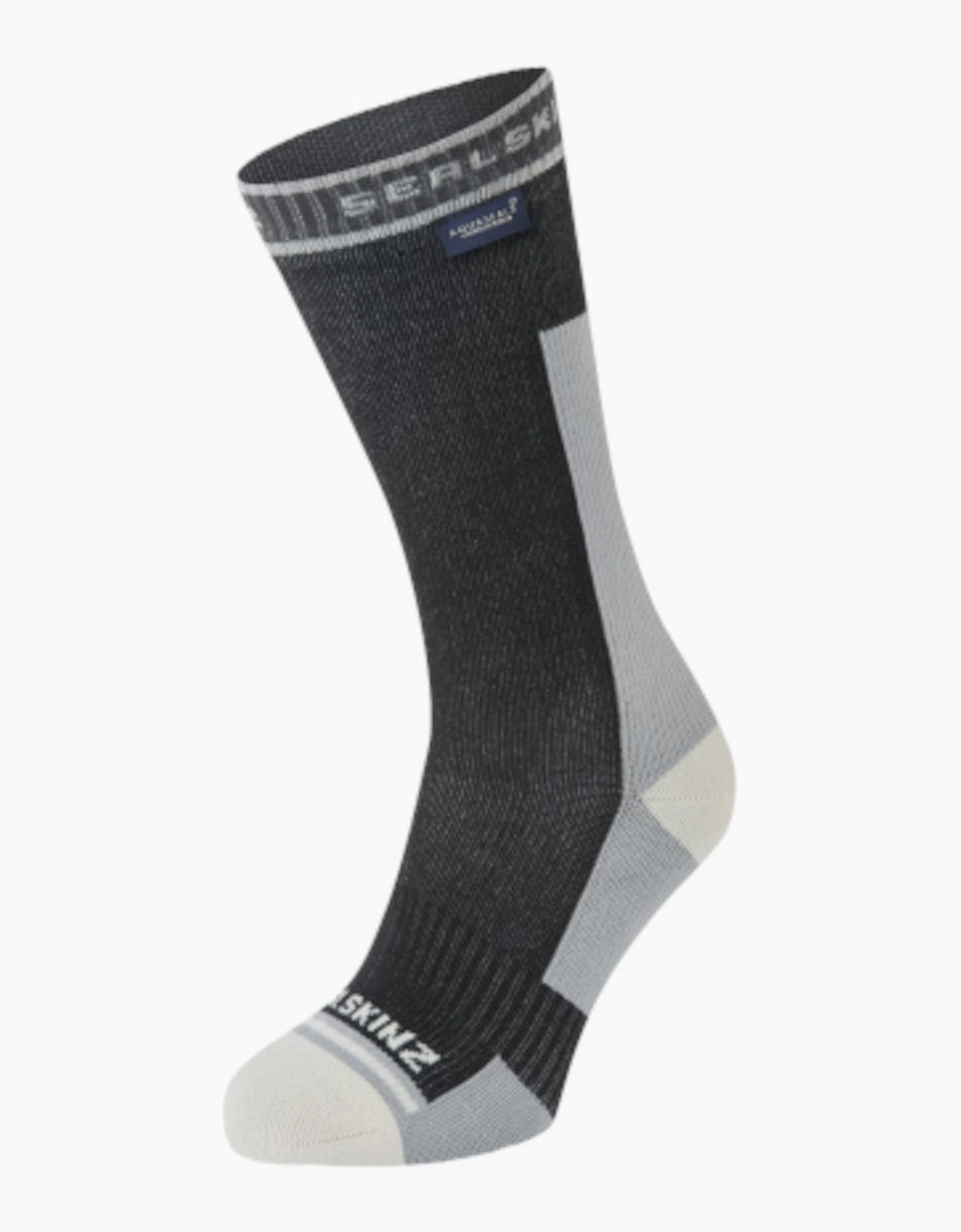 Men's Sealskinz Holverstone Mid Length Running Socks Black - Size: 5/5.5/6.5/7/6/7.5