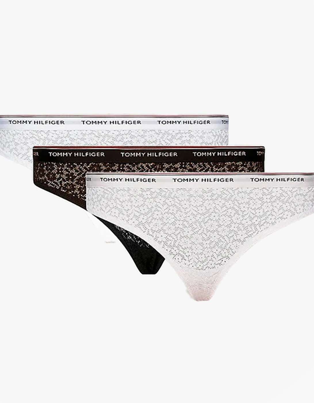 BIKINI LACE 3 Pack Womens Briefs Black/White/Light Pink, 5 of 4