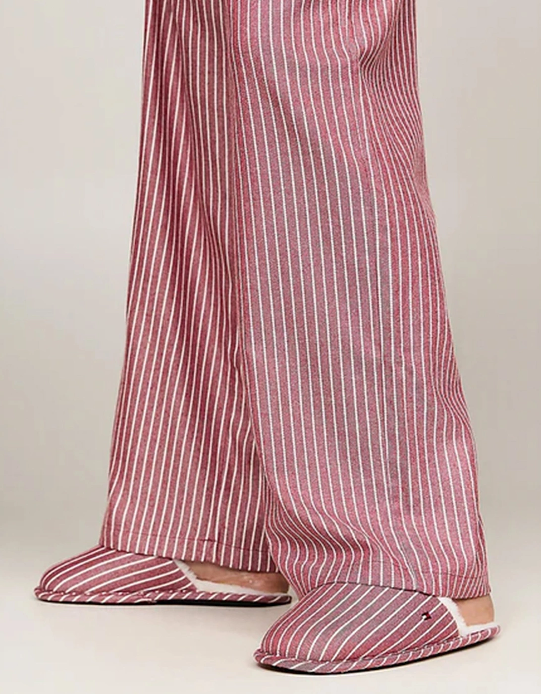 ORIGINAL Womens Flannel Pan Ivory/Pinstripe Rouge