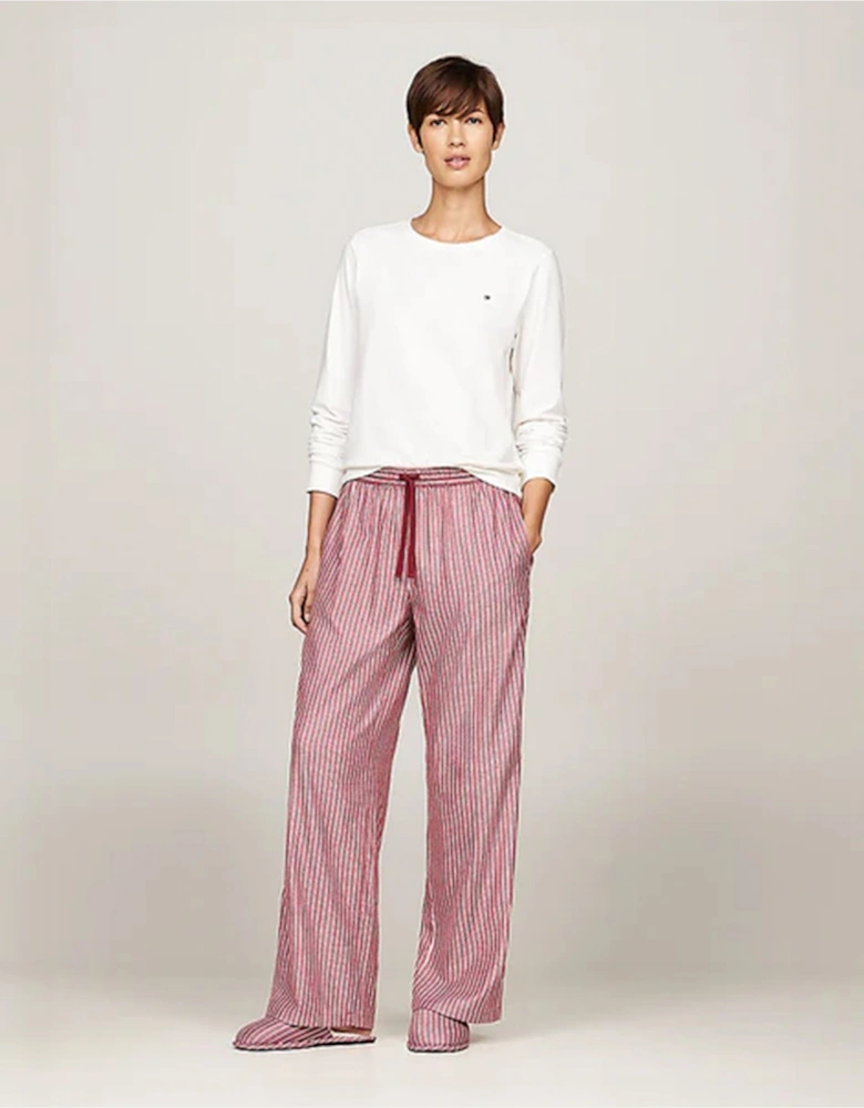 ORIGINAL Womens Flannel Pan Ivory/Pinstripe Rouge