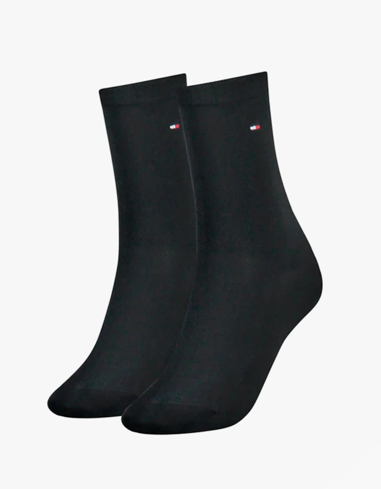 2 Pack Womens Crew Socks Navy