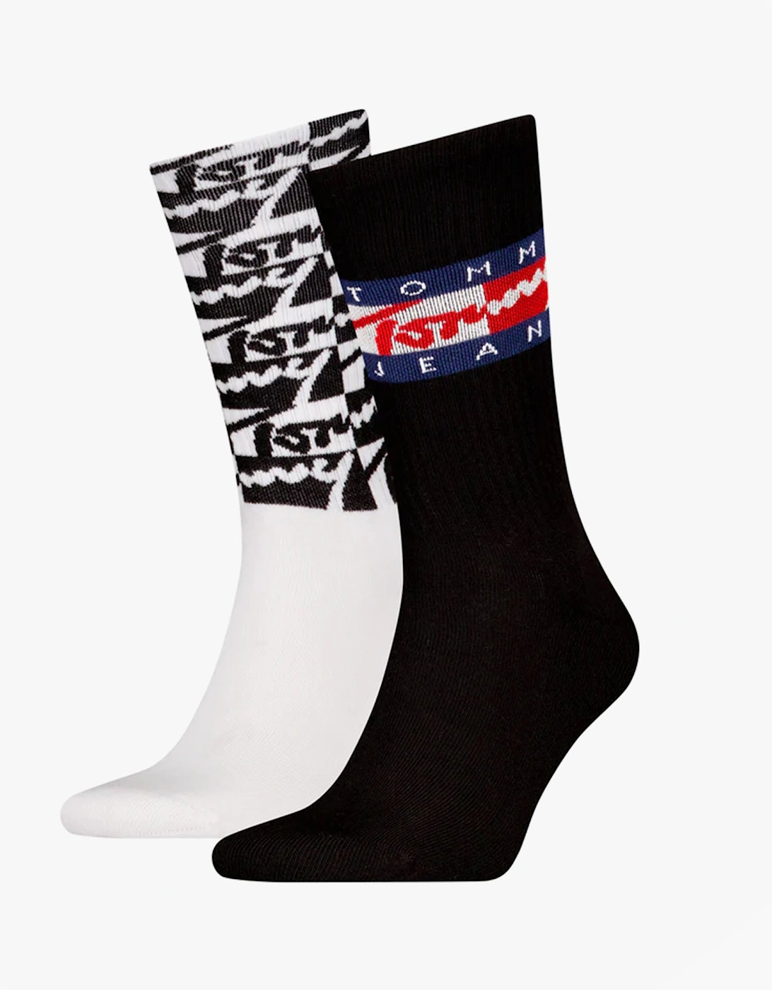 2 Pack Trainer Graffiti Mens Crew Socks Black, 5 of 4