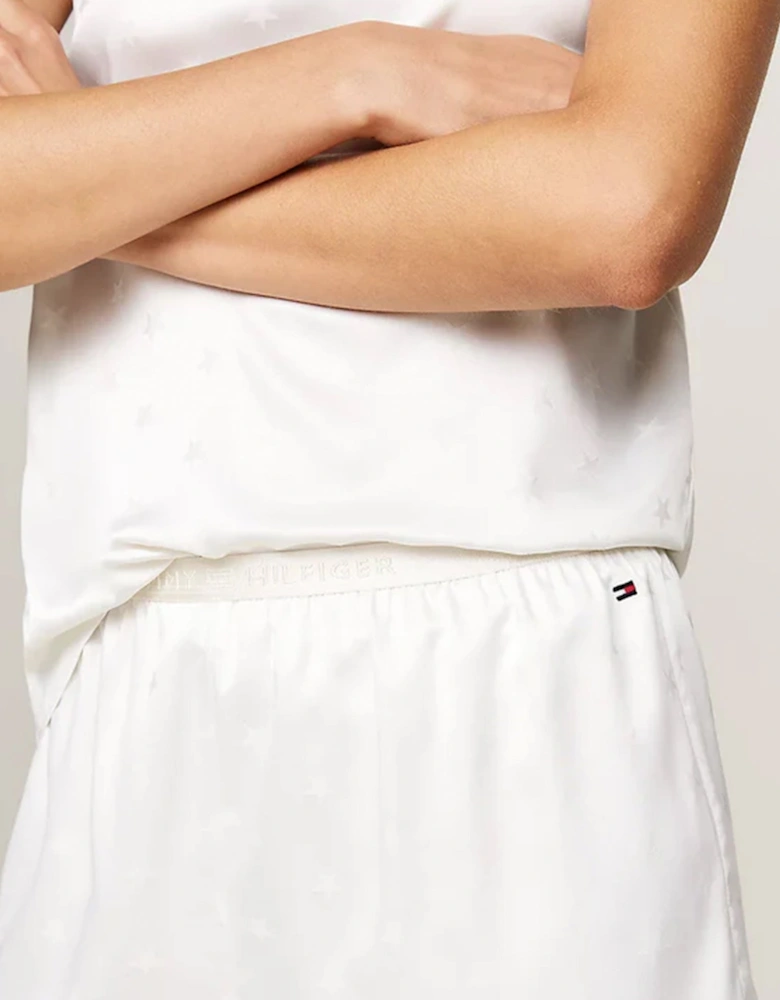 SATIN Pyjamas & Eye Mask Gift Set Womens Ivory