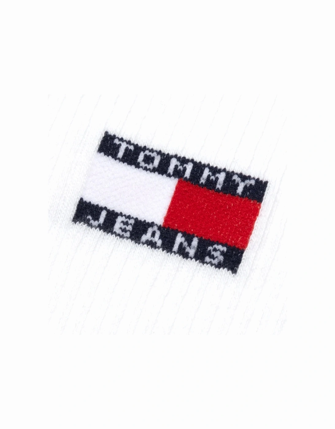 2 Pack Flag Trainer Mens Crew Socks White