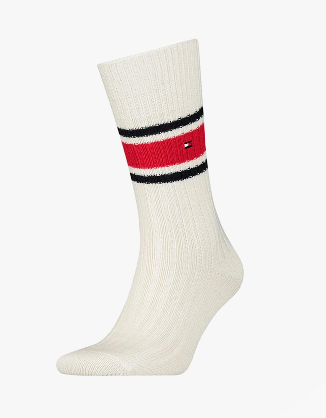 Ribbed Wool Mens Premium Trainer Socks White