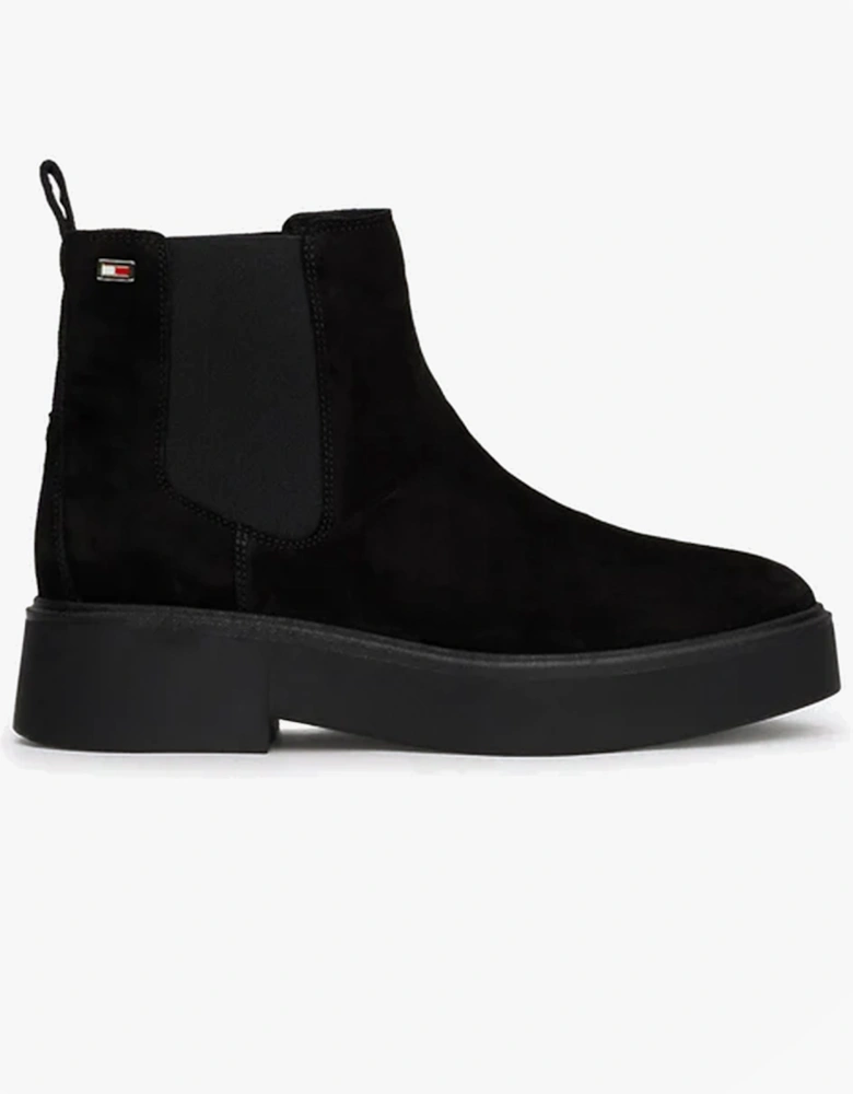 MINIMAL SUEDE Womens Chelsea Boots Black