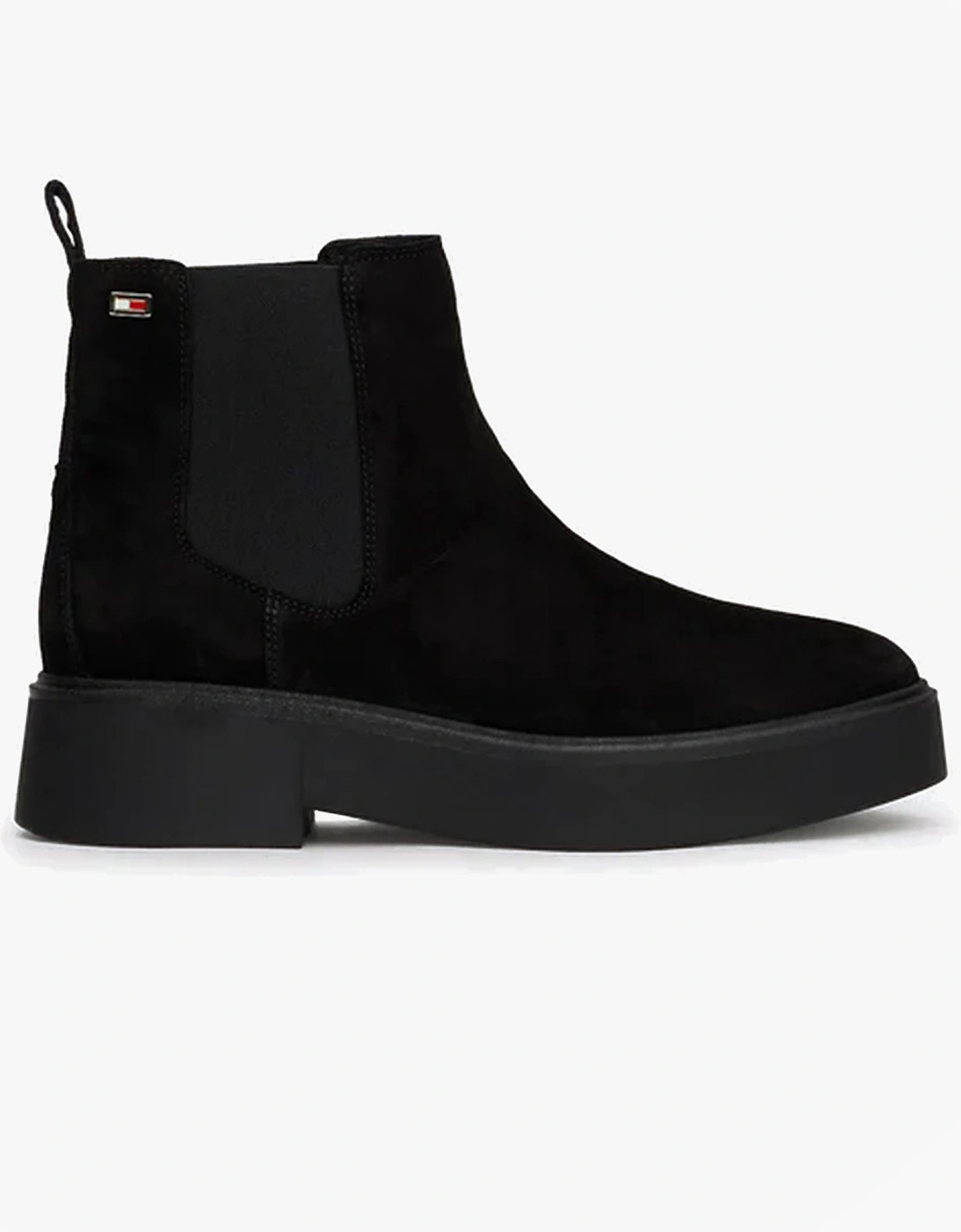 MINIMAL SUEDE Womens Chelsea Boots Black, 7 of 6