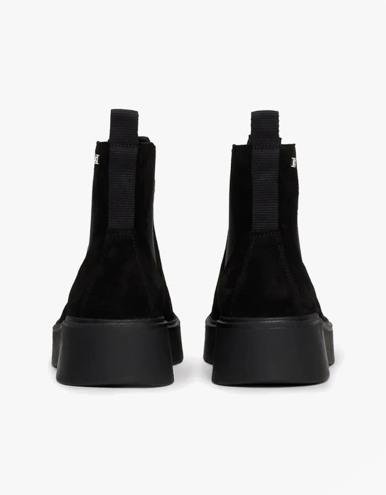 MINIMAL SUEDE Womens Chelsea Boots Black