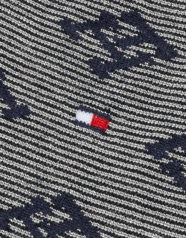 3 Pack Giftboxed Monogram Womens Crew Socks Navy