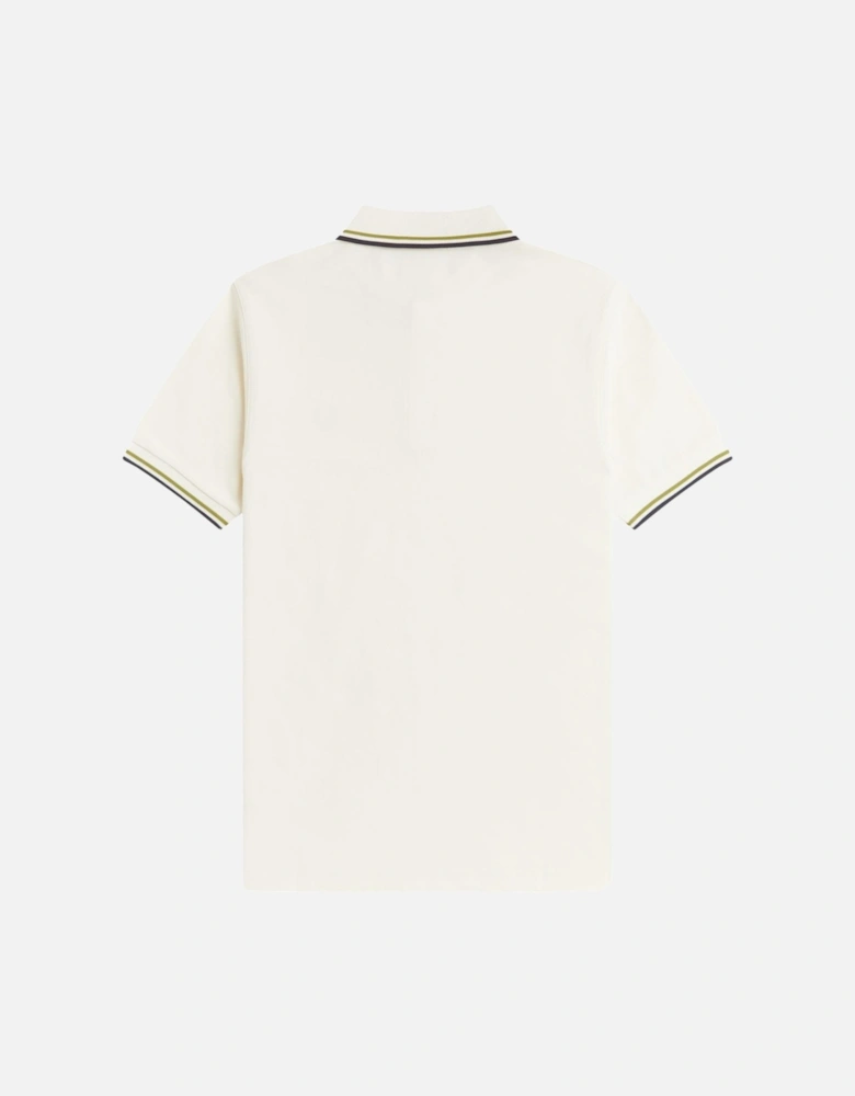 Twin Tipped Polo Shirt Ecru/Tennis Ball Yellow/Anchor Grey