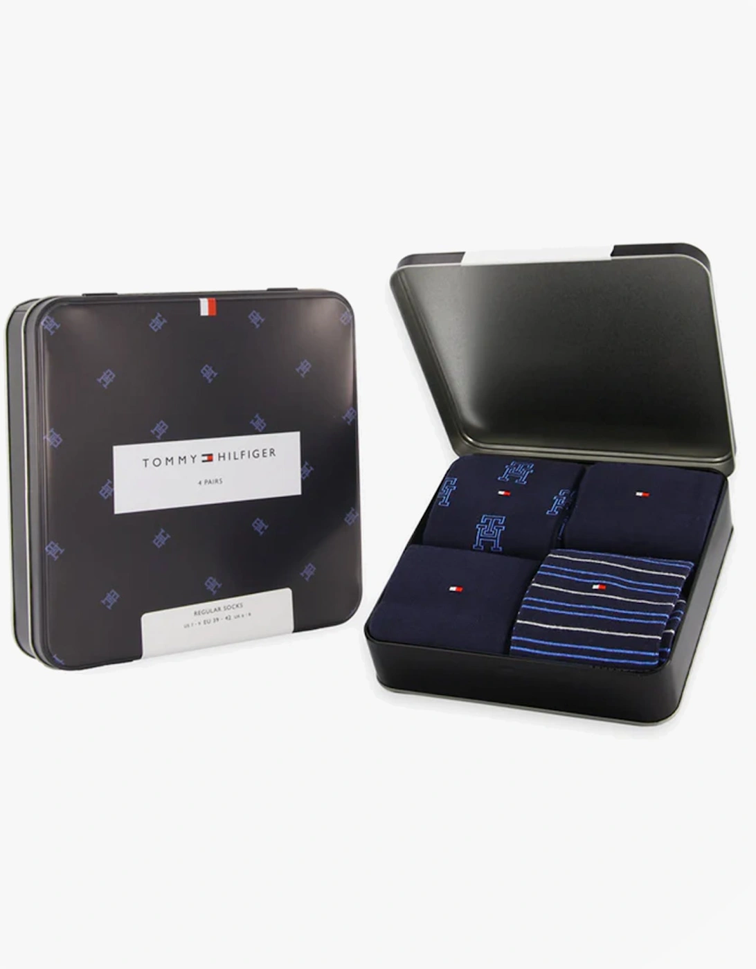 4 Pack Giftboxed Classic Mens Crew Socks Navy