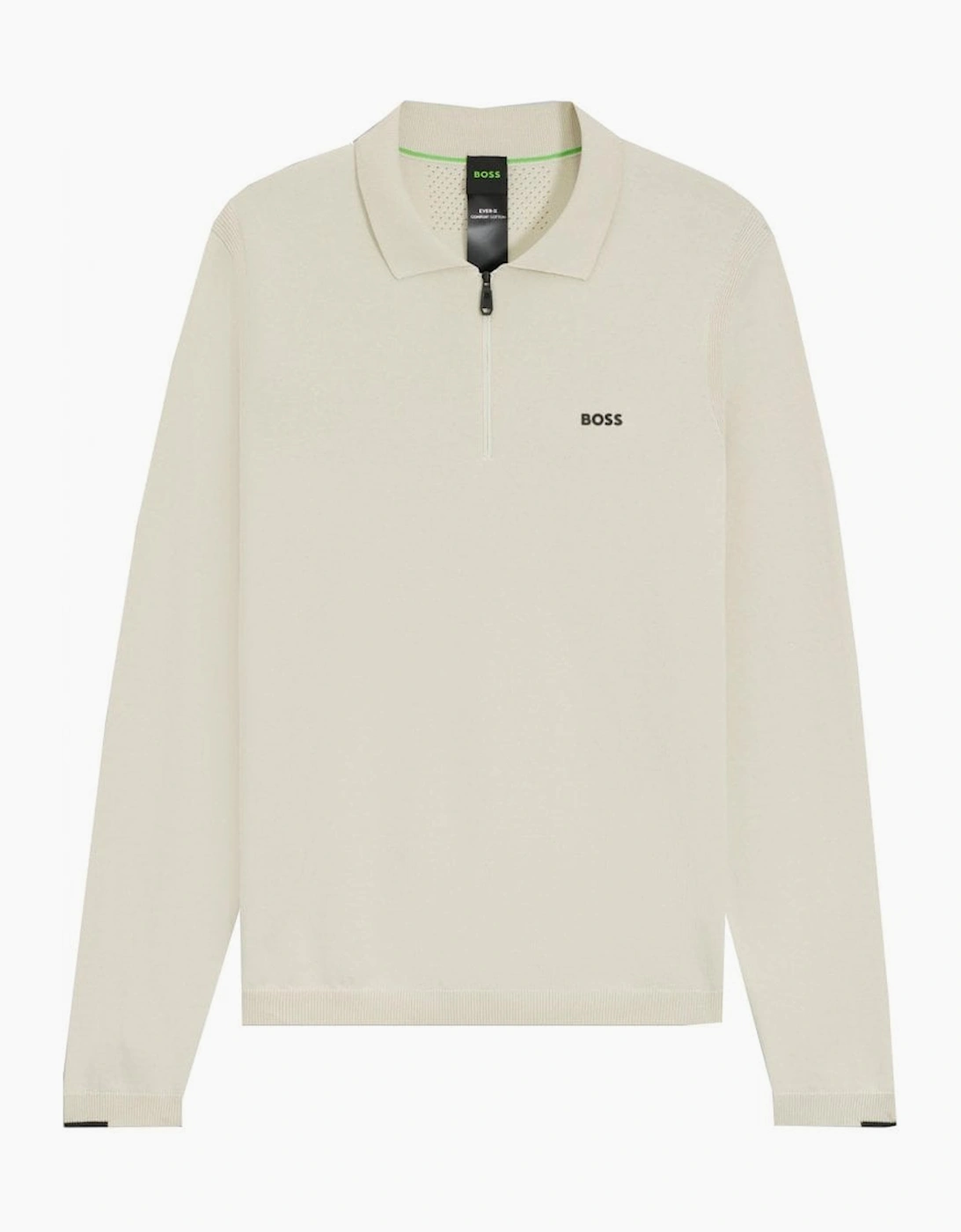 Boss Men's Hugo Boss Men's Off White Knit With Collar - Tan