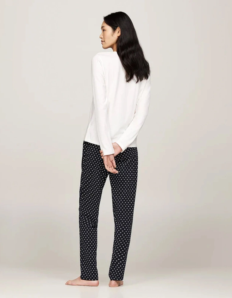 ORIGINAL Womens Pyjama Set Ancient White/Star Navy