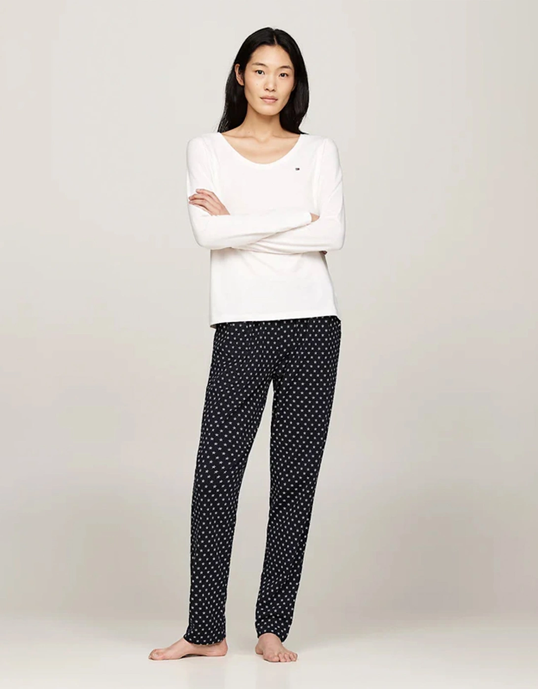 ORIGINAL Womens Pyjama Set Ancient White/Star Navy