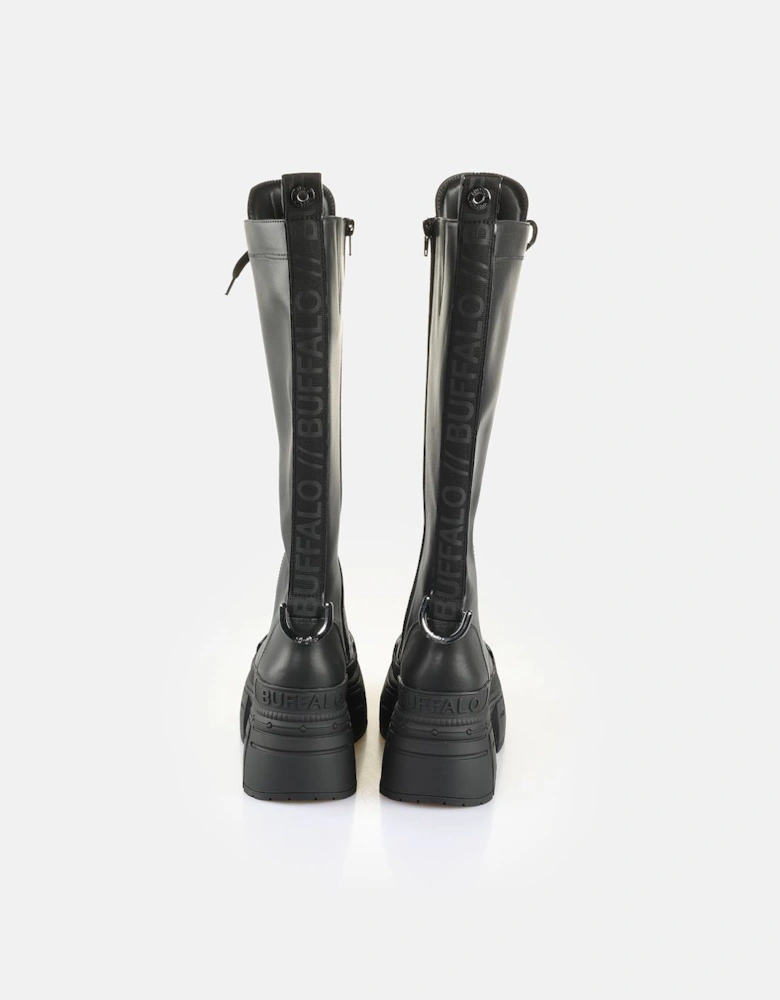 Gospher Lace Up High Women's Black Boots