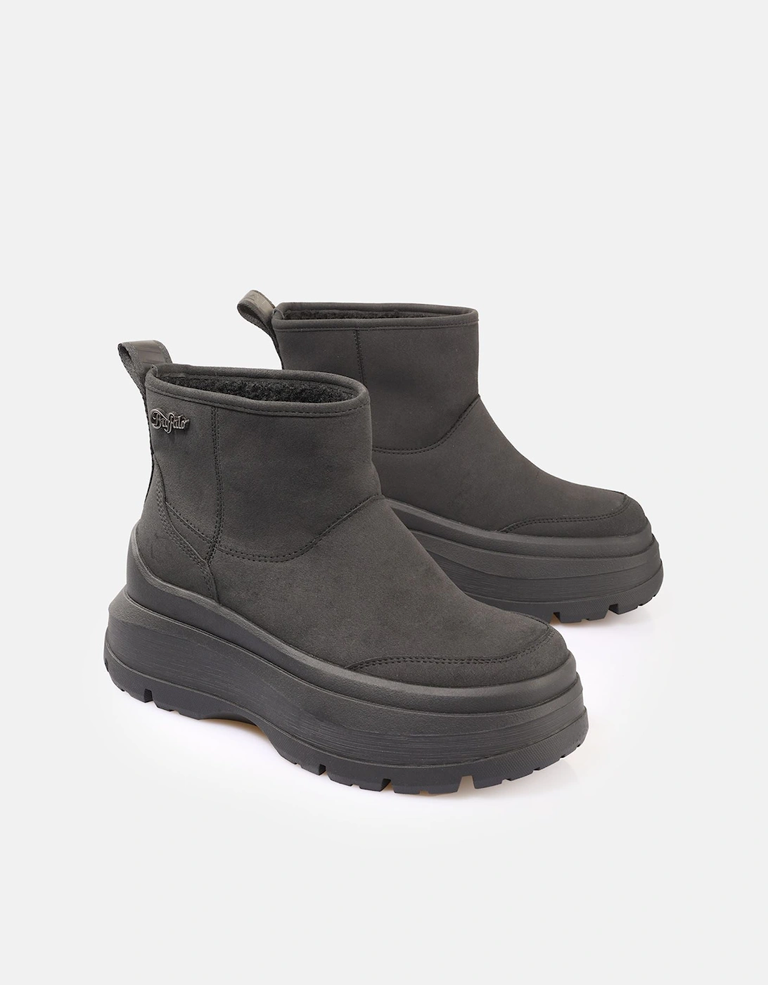 Women's Buffalo Olympia Pull On LO Warm Women's Black Boots - Size: 6